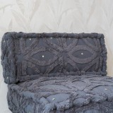 MOROCCAN SEAT AND BACK GREY     - CUSHIONS